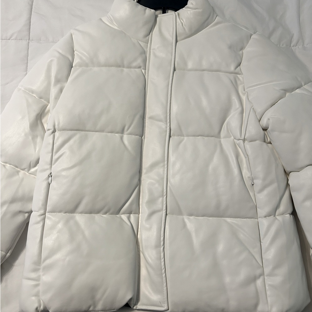Andrew Marc New York Performance Faux Leather Puffer Jacket Women's XL
